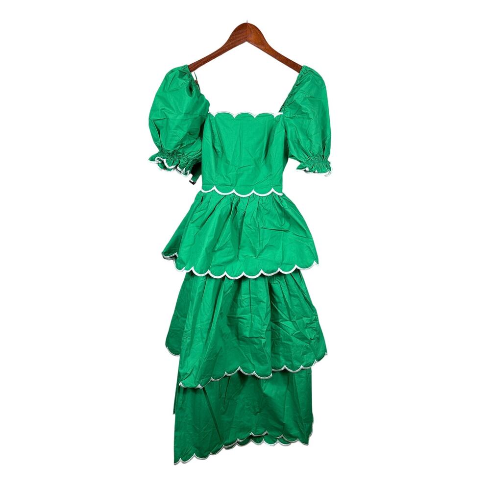 English Factory Green Maxi Dress Anthropologie